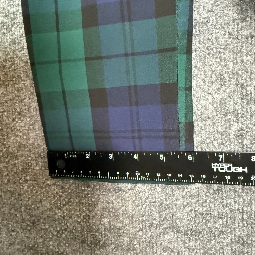J Crew Pants Womens 0 Green Blue Blackwatch Plaid Ruby Full-Length Slim Leg - Picture 15 of 16